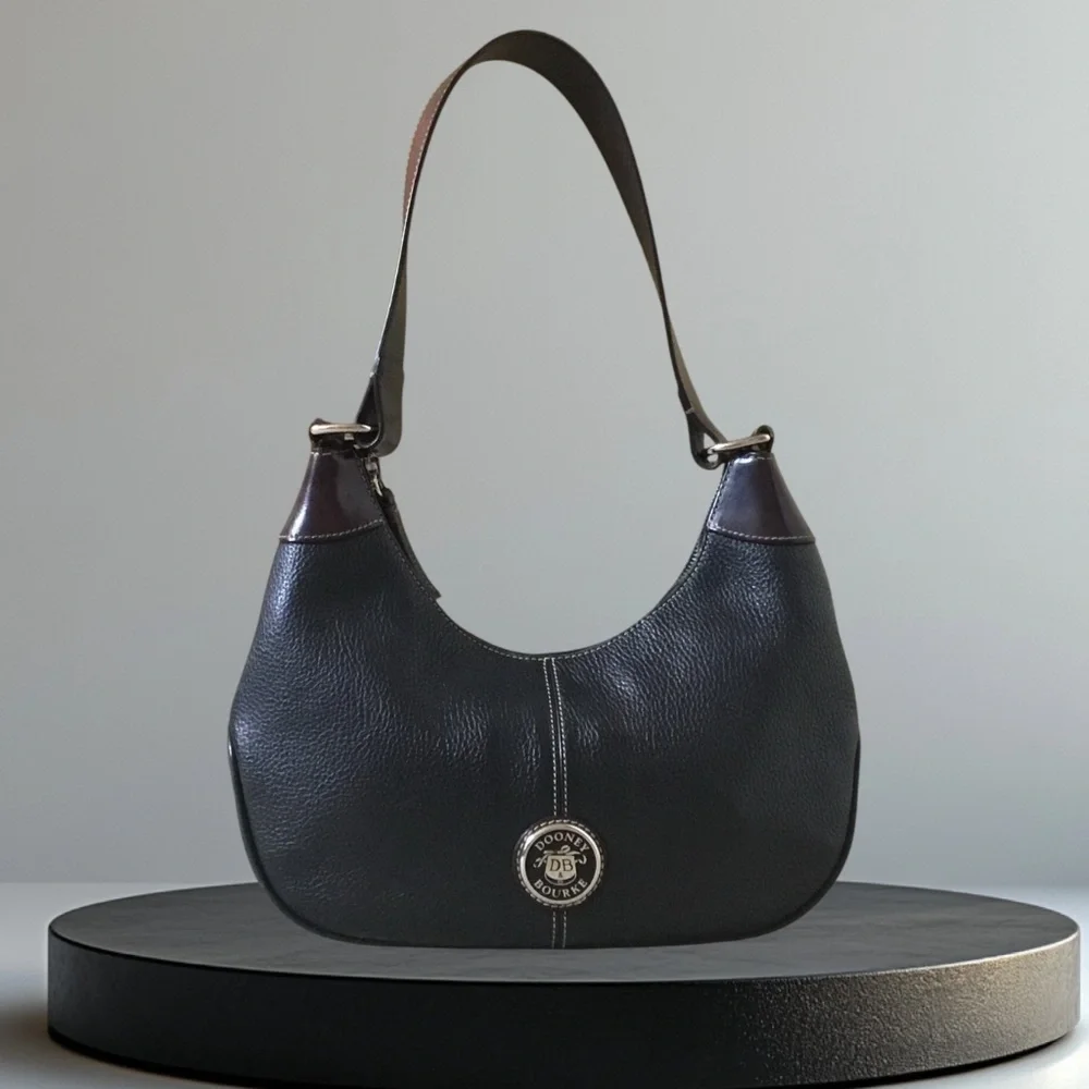Dooney And Bourke Pebble Leather Medium Hobo Bag - Picture 11 of 16